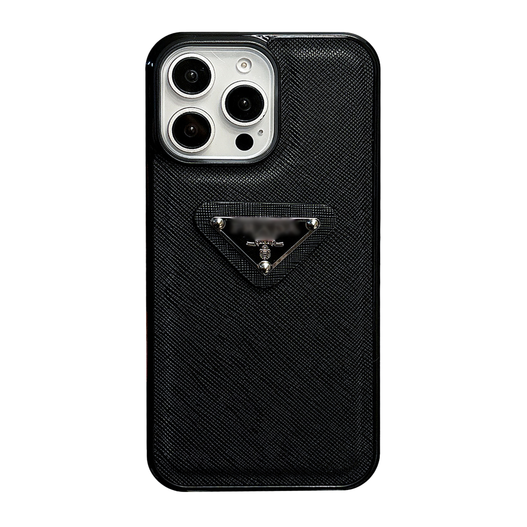 Leather Black iPhone Case